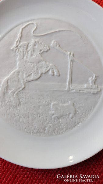 Alföldi csikós porcelán tányér