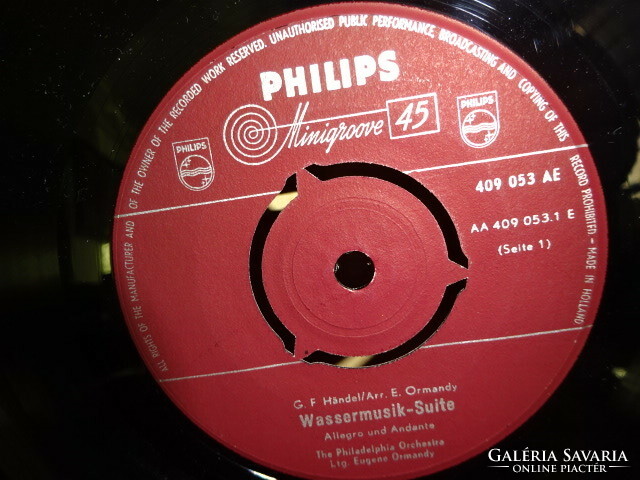 Philips single, handel - wassermusik. Jokai.