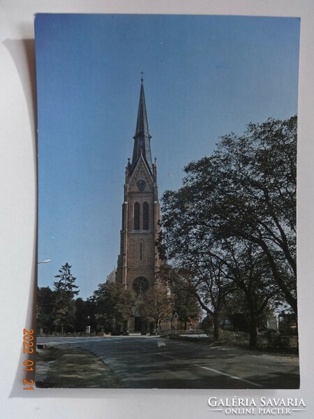 Old postcard: Bátaszék, r.K. Temple (1980)