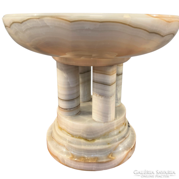 Bowl carved from onyx stone - m029