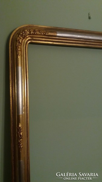 Hatalmas Biedermeier keret, felújított! 120 x 80 cm, bieder képkeret, tükör, keret, tükörkeret