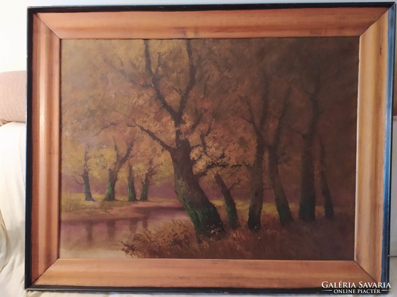 Kalmán V. Sashegyi.: Large oil on canvas painting in a nice frame 118x93 cm
