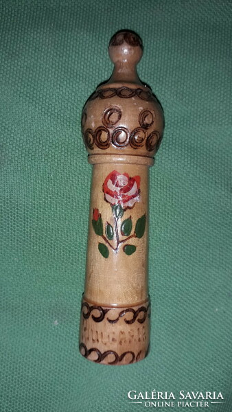 Régi bolgár BULGÁRIA rózsaolaj /parfüm festett égetett dísztartóban a képek szerint 4.