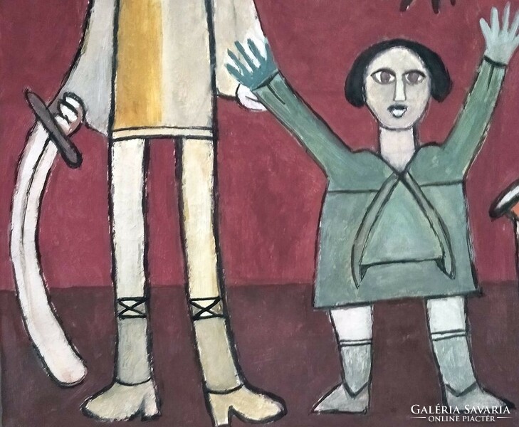 Dávid Lehel: "Az apa érkezik" című festménye 2008-ból