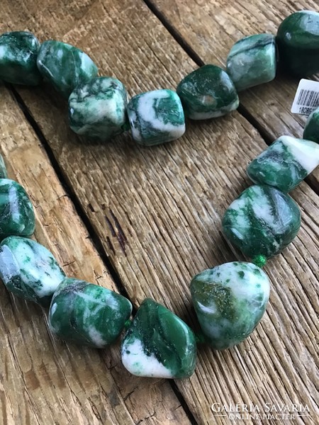 Large jade mineral necklace