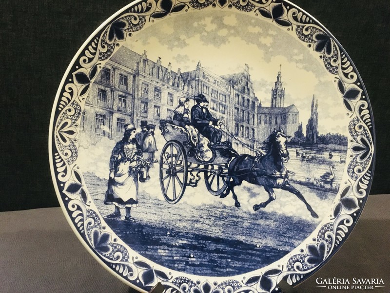 Large Delft Dutch faience wall plate!!! 39 cm!!!