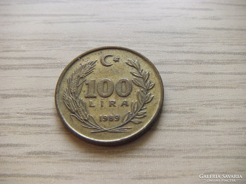100  Líra 1989  Törökország ( Török Font )