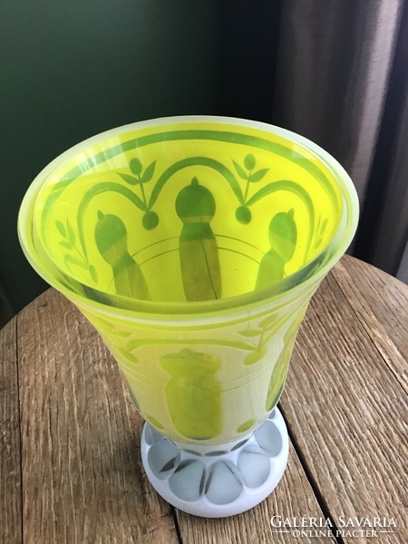 Old multi-layer polished Bieder glass