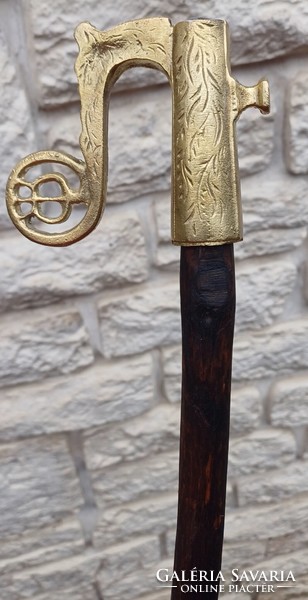Shepherd's hook, gamo shepherd's stick, copper, decorative head handle, nice wooden part hiking stick, excursion.