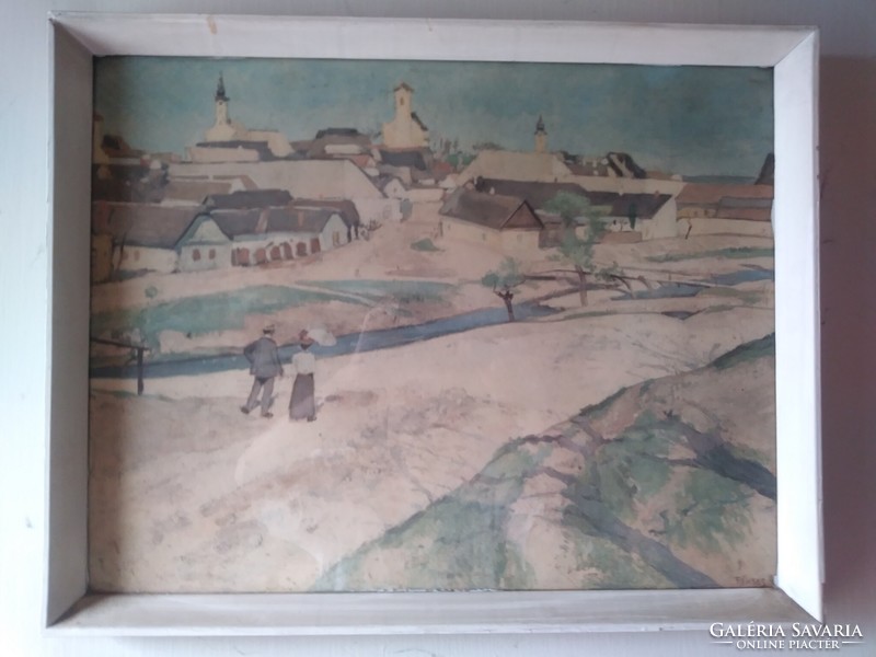 Bright Adolf Szentendre landscape print
