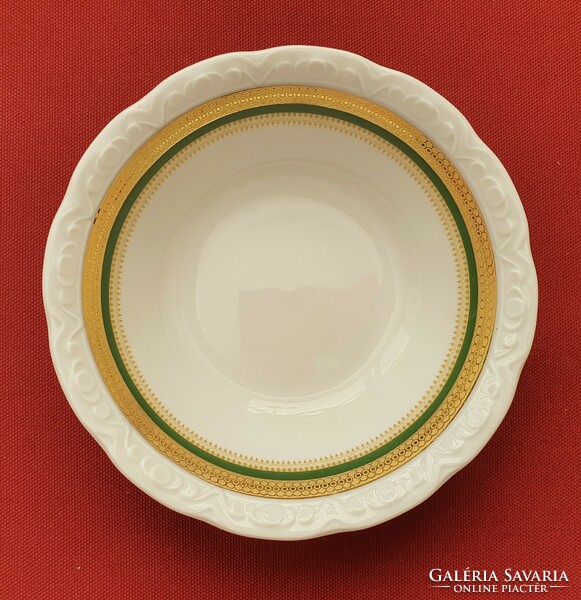 Mitterteich Bavarian German porcelain serving bowl plate with gold pattern