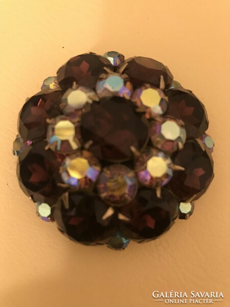 Rare but never used brooch/pin. Colored, probably decorated with rhinestones.