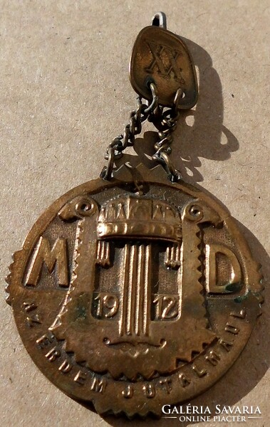 Hungarian Song Association 1912 badge - xx as a reward for merit