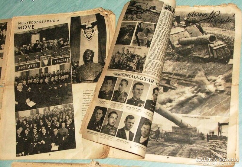 MAGYAR ERŐ képes hetilap ÖT SZÁMA 1943-1944 - II. VILÁGHÁBORÚ - rengeteg fénykép