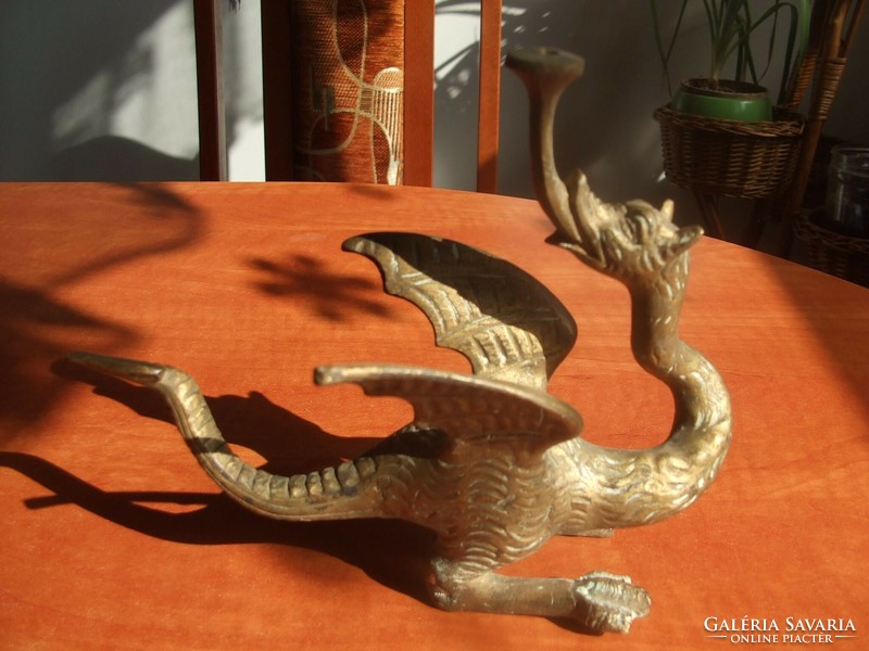Antik bronz sárkány szobor míves kidolgozású