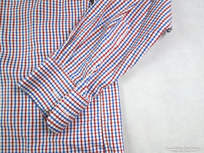 Original gant (m) small check long sleeve men's cufflink shirt