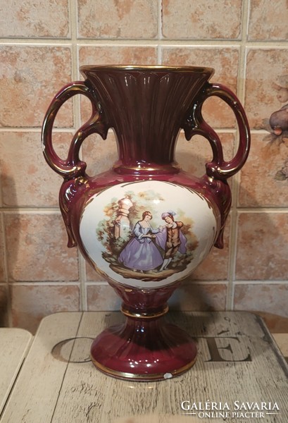 Limoges style porcelain vase