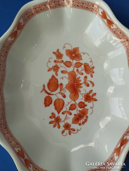 Hollóháza floral serving bowl