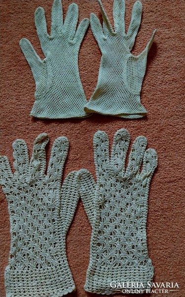 Very old lace gloves