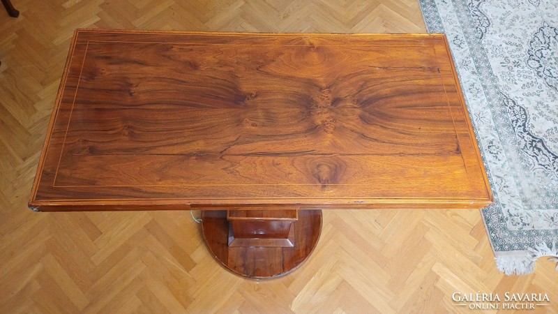 Antik Biedermeier sakk asztal jàtèk asztal konzol csodàlatos forma kinyithatós. Videó is !.