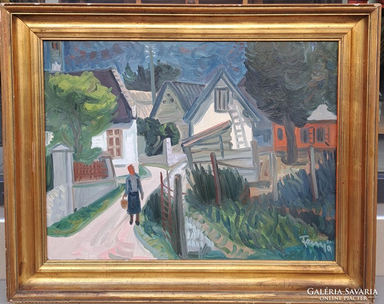 Fenyő andor endre (1904-1971): village, 60x80 cm., Picture gallery