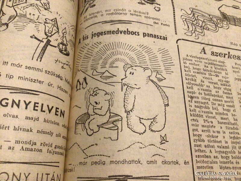 Magay András eredeti karikatúra rajza a Szabad Száj c. lapba 12 x 11,5 cm