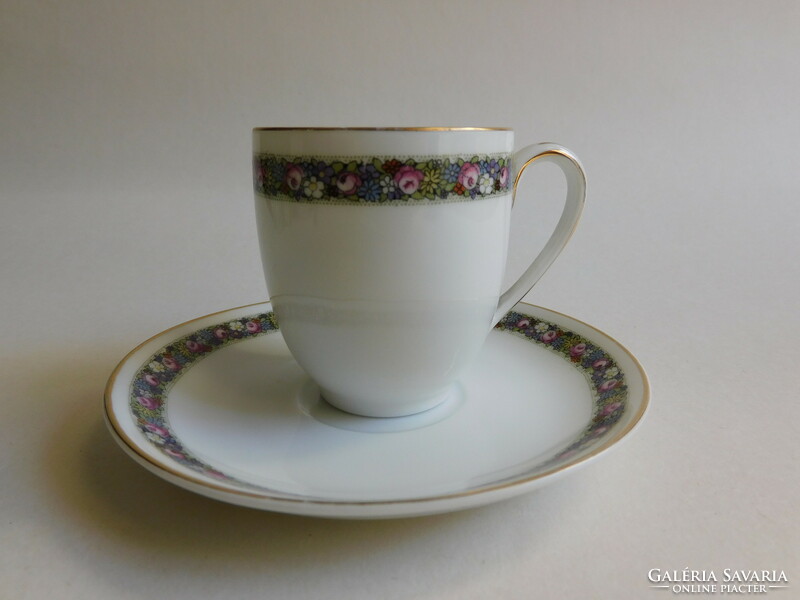 Rosenthal coffee (mocha) set with floral border