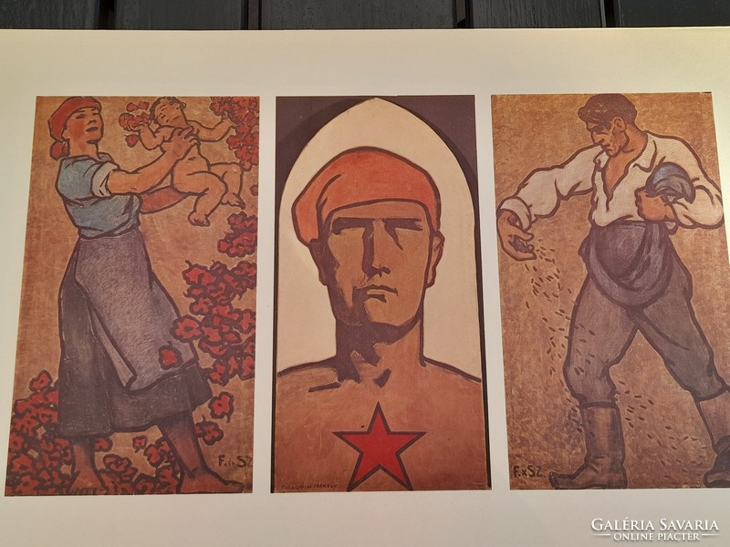 1,-Ft Szovjet soviet kommunista tanácsköztársaság mozgalmi plakát offset 12.