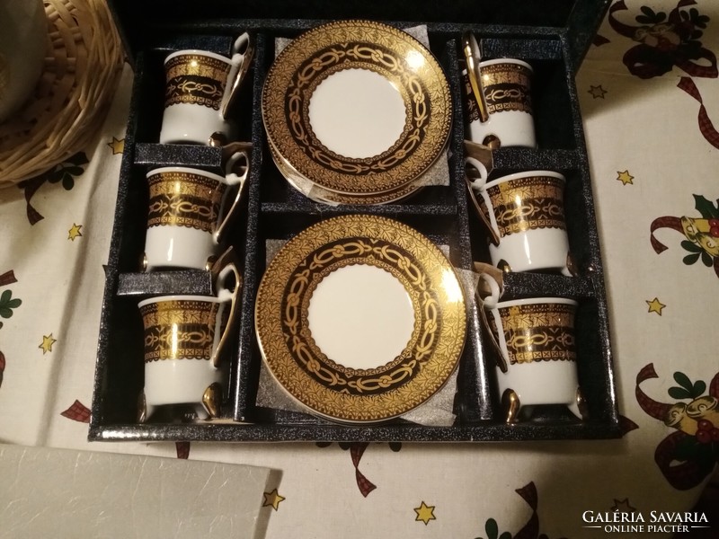 Kézzel festett japán porcelán teás készlet 6dbos 30000ft óbuda