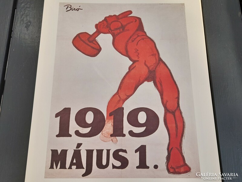 1,-Ft Szovjet soviet kommunista tanácsköztársaság mozgalmi plakát offset 11.