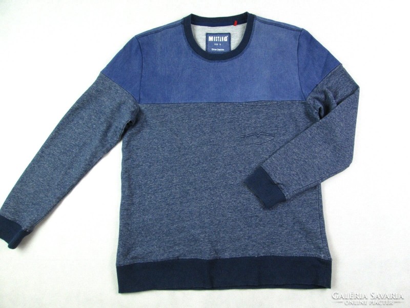 Original mustang (m) long sleeve navy blue men's sweater