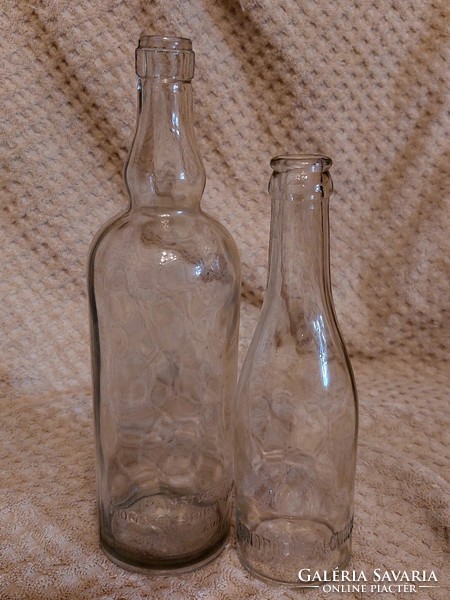 Polish and Romanian embossed bottles from the time of the alcohol monopoly.