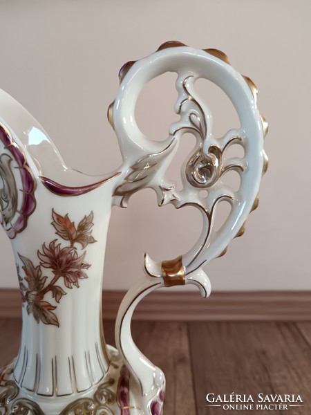 Old Zsolnay porcelain carafe, spout
