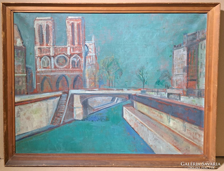 Lipót Böhm (Poldi): the Parisian Notre-Dame (oil, canvas)