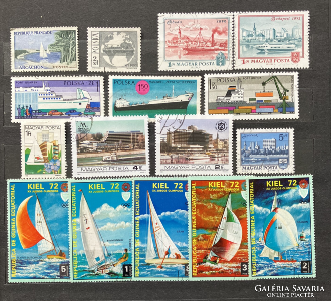 Stamps with ships motif