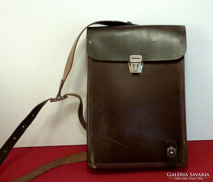 Soviet cccp military map bag. The material is leather