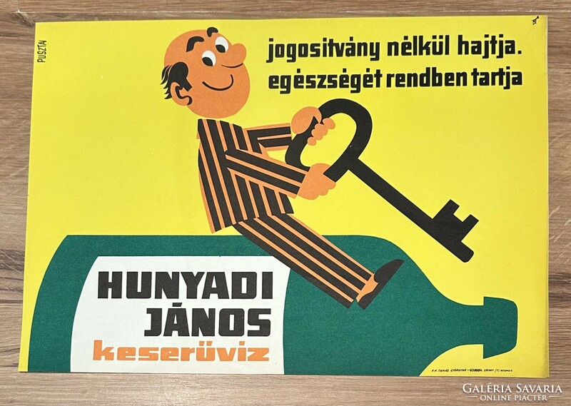 János Hunyadi bitter water poster