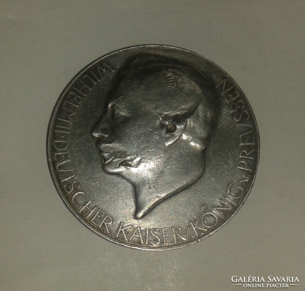 Wilhelm II Deutscher Kaiser - König v. Preussen 1914 emlék ezüst érme