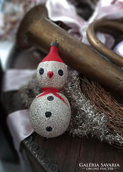Retro Christmas tree ornament snowman 12cm