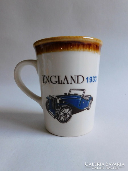 English Staffordshire vintage car mug - 1933 model