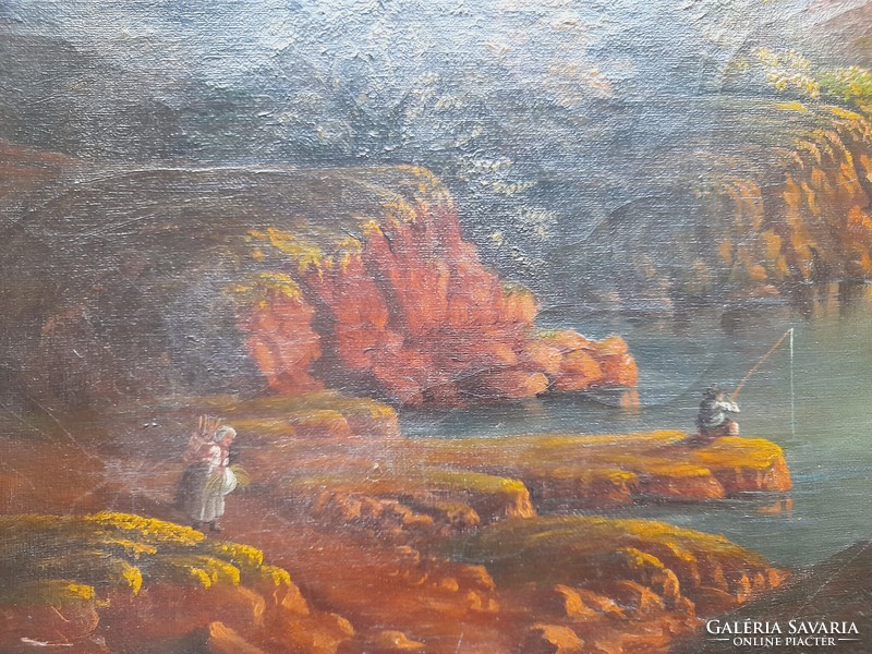 Antique landscape, painting, 41.5 x 60.5 cm