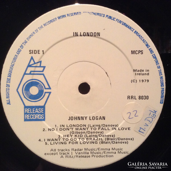 Johnny Logan - In London (LP)