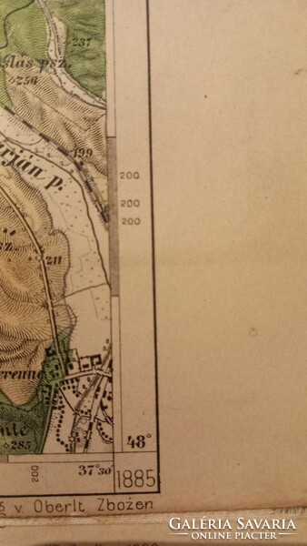 1885 Salgótarján és környéke ( Szécsény stb. ) katonái térképe K.u.K.