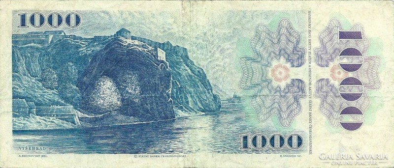1000 korun korona 1985 Csehszlovákia 2.