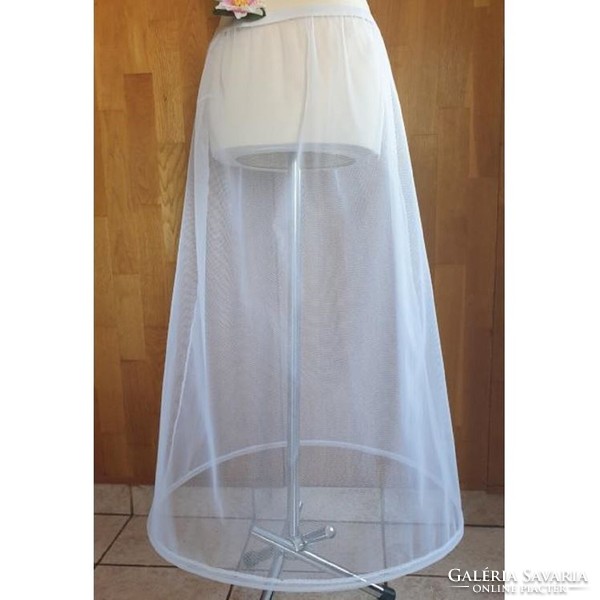 New, custom-made white 1-ring petticoat, tire, step reliever - over 100cm
