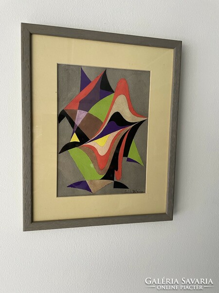 Abstract composition, signed Ruth Weiss