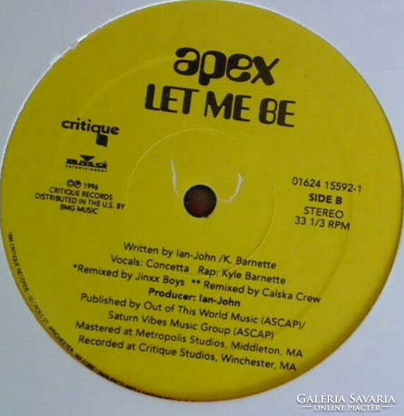 Apex - Let Me Be (12")
