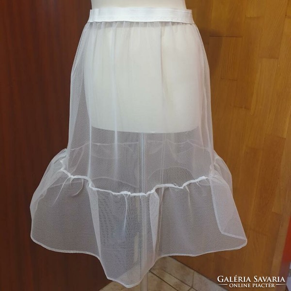 New, custom-made 1-layer ruffled bridal petticoat, short skirt