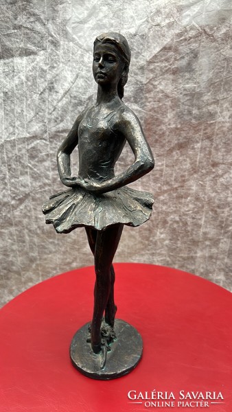 A 45 cm high plaster statue of a ballet dancer