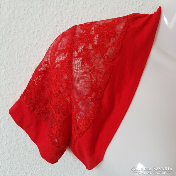 New, red, short-sleeved, elastic lace bolero, bridal bolero